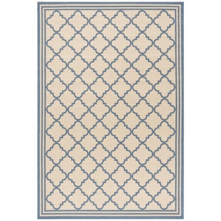 Safavieh 8 x 8 ft. Beach House Collection Contemporary Round Rug - Cream & Blue BHS121N-8R